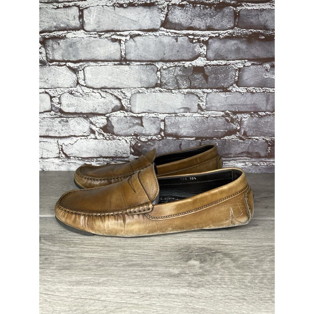To Boot New York Brown Leather Penny Loafer Driving Shoes Men’s Sz 10.5D US/44EU